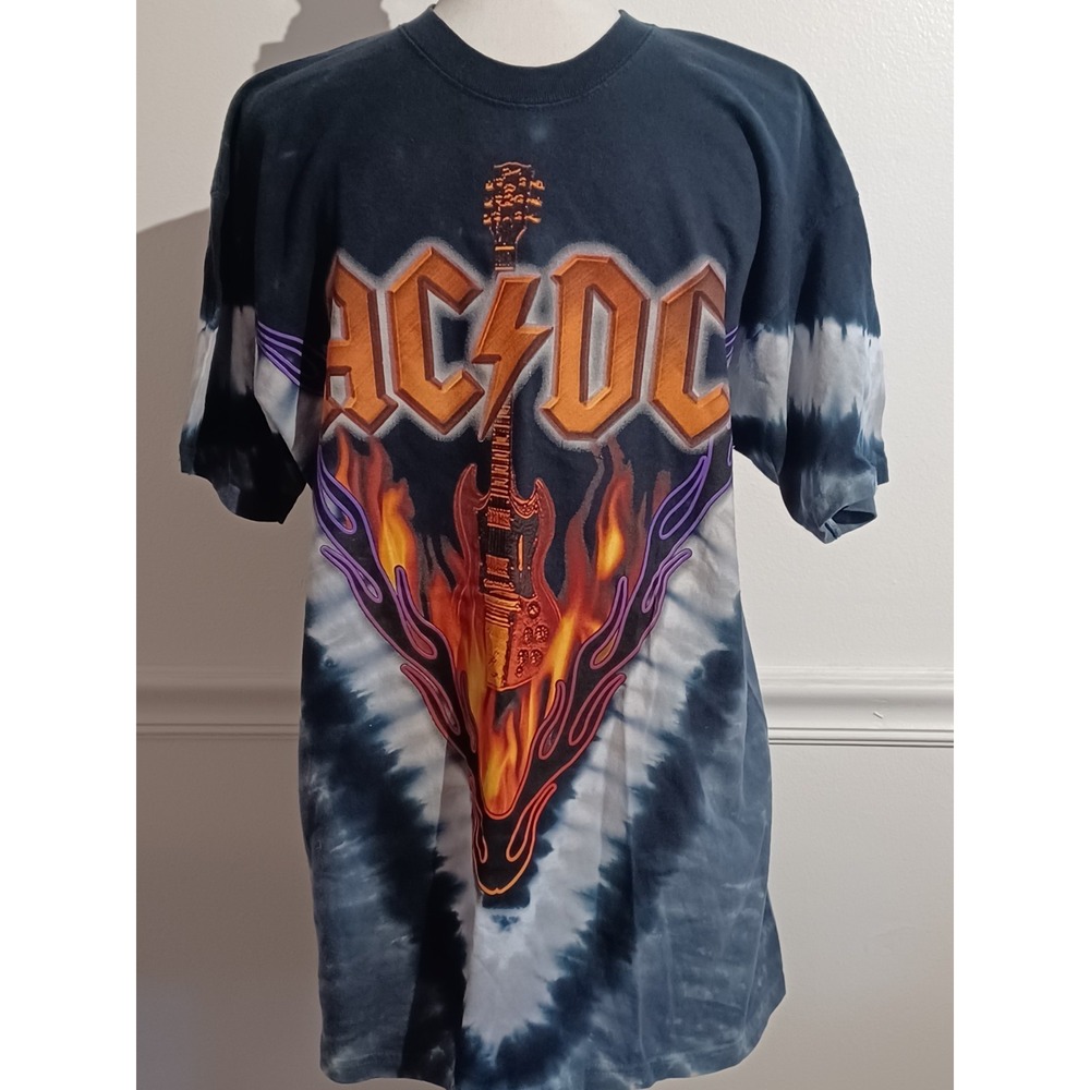 Liquid Blue AC/DC "Hells Bells" Tie Dye T-shirt Size L Mens NWOT‎